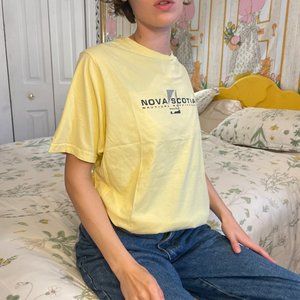 SOFT Pale yellow Nova Scotia Combed Cotton shirt!